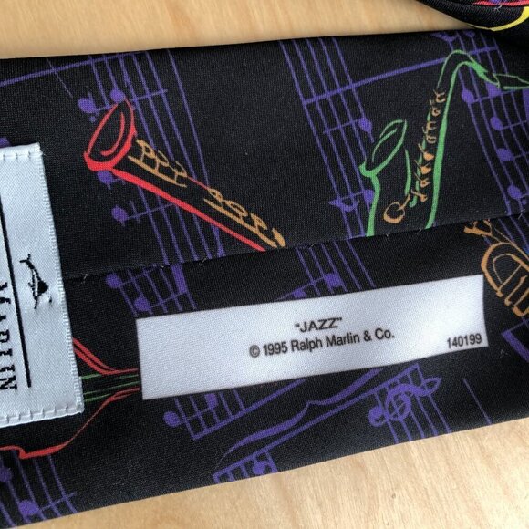 Vintage 1995 Ralph Marlin Jazz Musical Instruments Necktie - Picture 3 of 8
